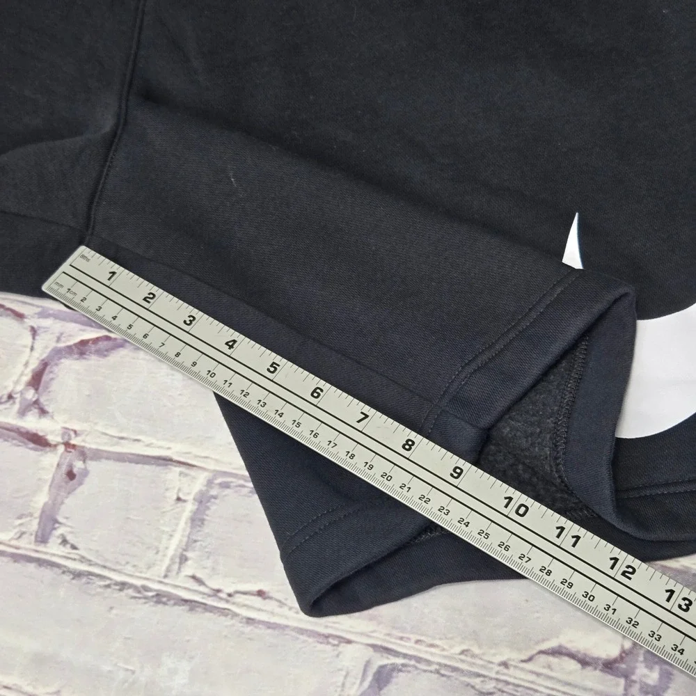 Nike Fleece Shorts Black Oversized Swoosh Logo Athletic Gym Mens 2XL BV2721-010